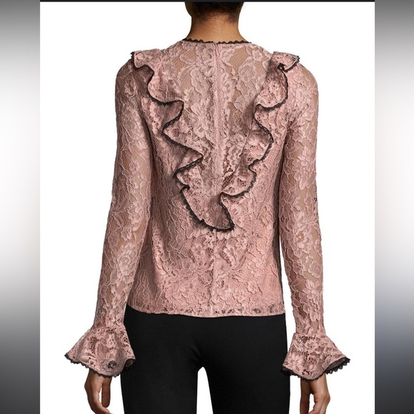 ALEXIS Lace Ruffle Top - Pink - Picture 11 of 11